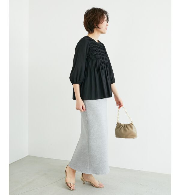  「変形タックギャザーブラウス」|シャツ・ブラウス|