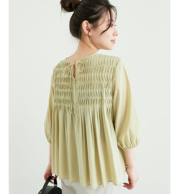  「変形タックギャザーブラウス」|シャツ・ブラウス|