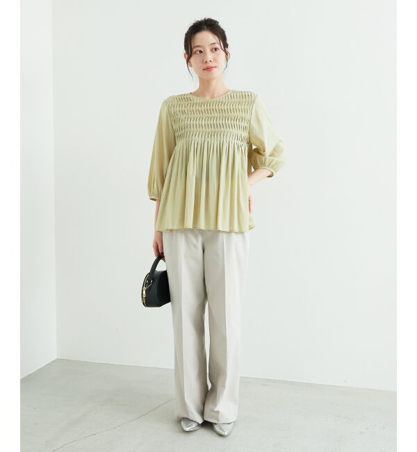  「変形タックギャザーブラウス」|シャツ・ブラウス|