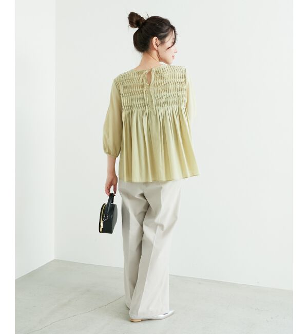  「変形タックギャザーブラウス」|シャツ・ブラウス|