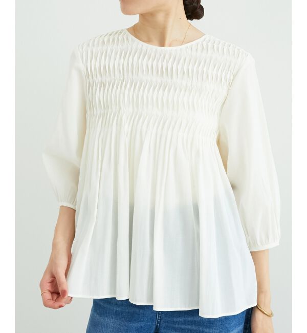  「変形タックギャザーブラウス」|シャツ・ブラウス|