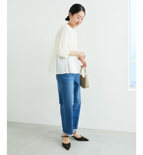  「変形タックギャザーブラウス」|シャツ・ブラウス|