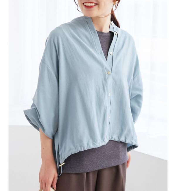 le.coeur blanc「《手洗い可能》ドロストシアーシャツブルゾン」|シャツ・ブラウス|