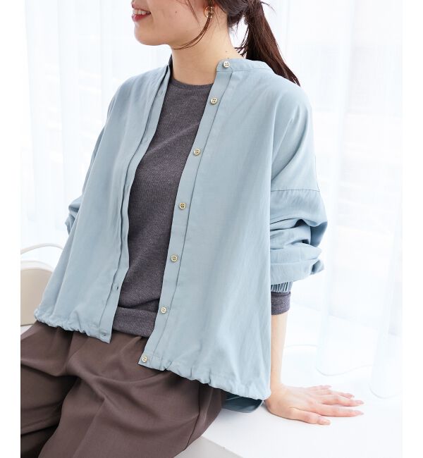 le.coeur blanc「《手洗い可能》ドロストシアーシャツブルゾン」|シャツ・ブラウス|