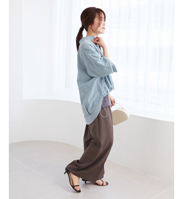 le.coeur blanc「《手洗い可能》ドロストシアーシャツブルゾン」|シャツ・ブラウス|