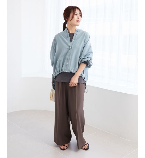 le.coeur blanc「《手洗い可能》ドロストシアーシャツブルゾン」|シャツ・ブラウス|