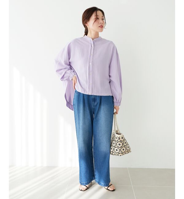 le.coeur blanc「《手洗い可能》ドロストシアーシャツブルゾン」|シャツ・ブラウス|