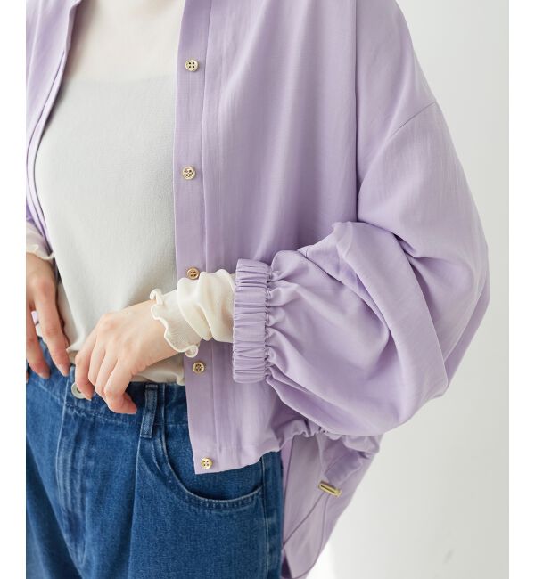 le.coeur blanc「《手洗い可能》ドロストシアーシャツブルゾン」|シャツ・ブラウス|