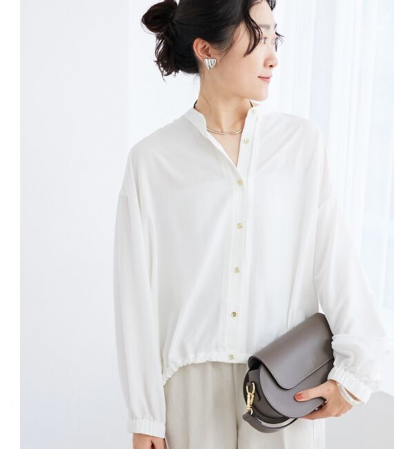 le.coeur blanc「《手洗い可能》ドロストシアーシャツブルゾン」|シャツ・ブラウス|