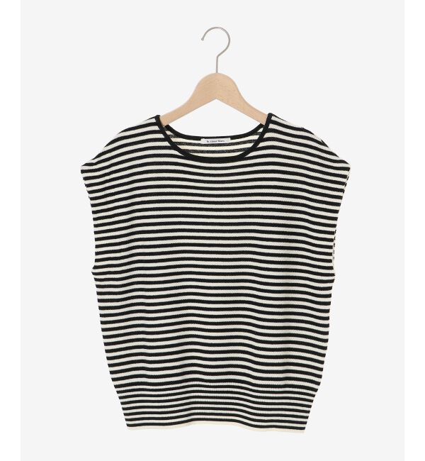  「《手洗い可能》柄編みボーダーフレンチニット」|ニット・セーター|