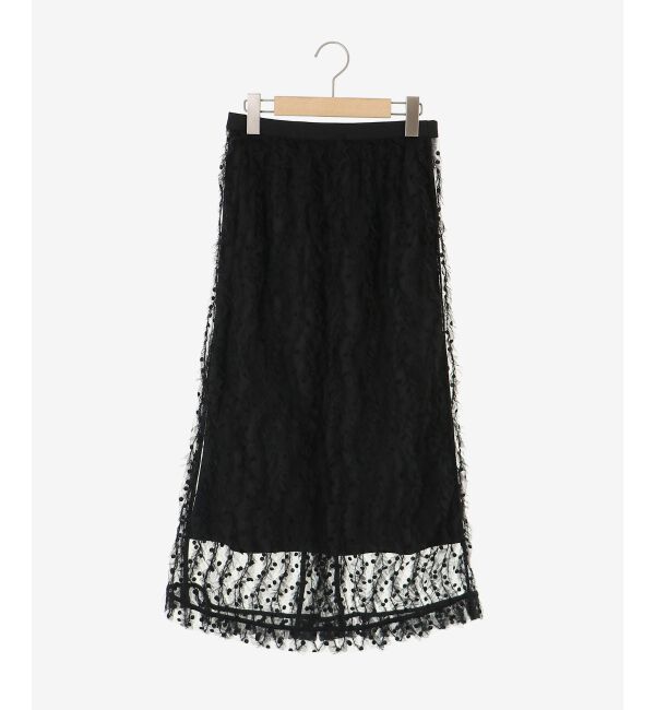  「《手洗い可能》TORRAZZO DONNA別注ベロアドットチュールスカート」|スカート|