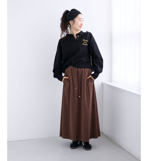  「《手洗い可能》カットコーデュロイ2WAYプル&times;スカートセット」|ワンピース|