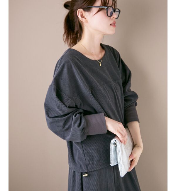  「《手洗い可能》カットコーデュロイ2WAYプル&times;スカートセット」|ワンピース|