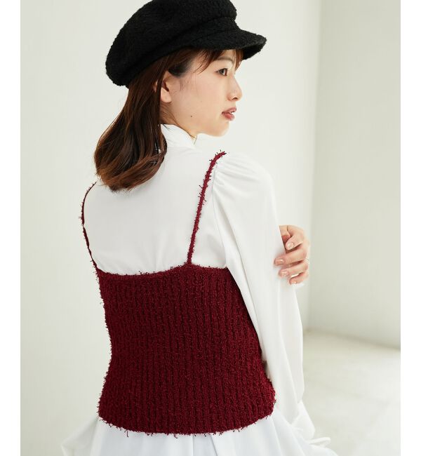 MAJESTICLEGON「ハートボタンカーディガン&キャミセット」|ニット・セーター|