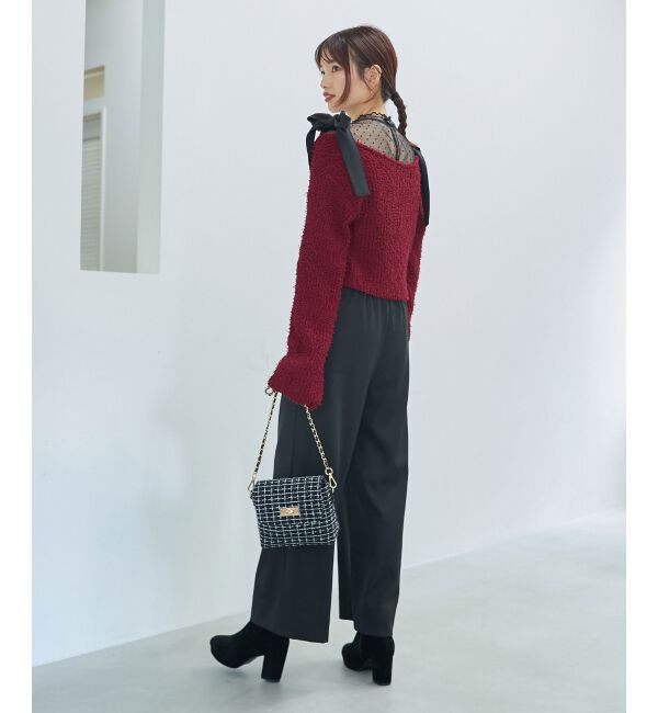 MAJESTICLEGON「ハートボタンカーディガン&キャミセット」|ニット・セーター|