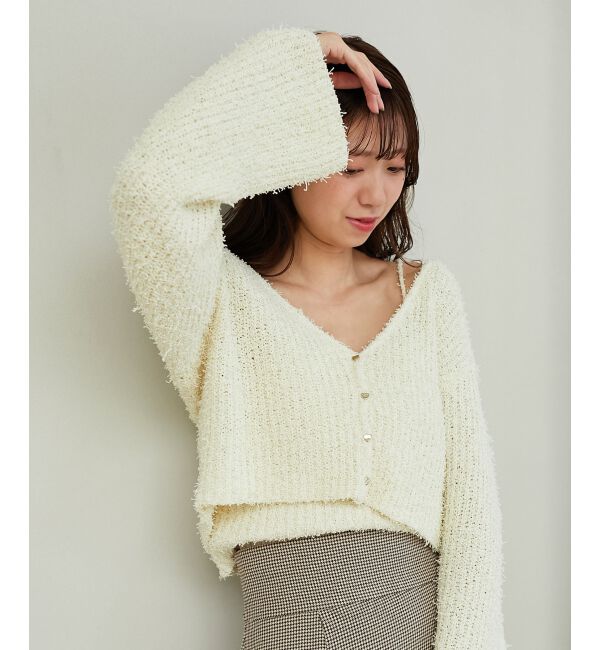 MAJESTICLEGON「ハートボタンカーディガン&キャミセット」|ニット・セーター|