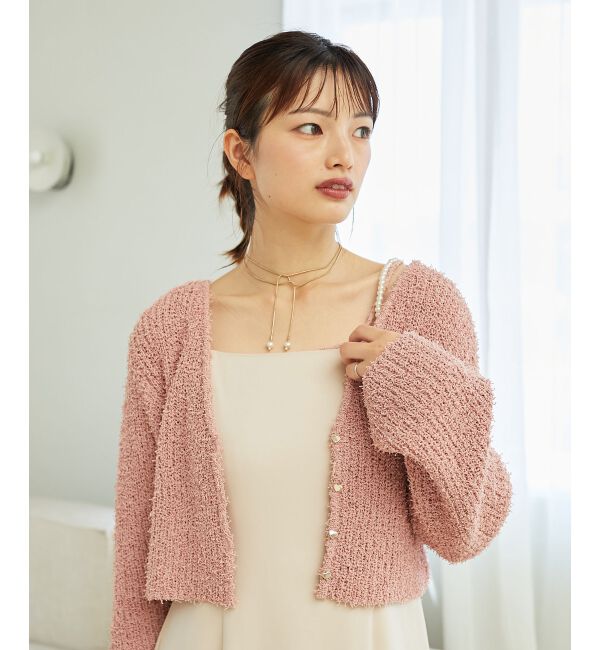 MAJESTICLEGON「ハートボタンカーディガン&キャミセット」|ニット・セーター|