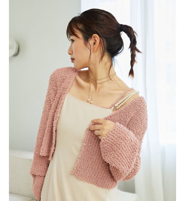 MAJESTICLEGON「ハートボタンカーディガン&キャミセット」|ニット・セーター|