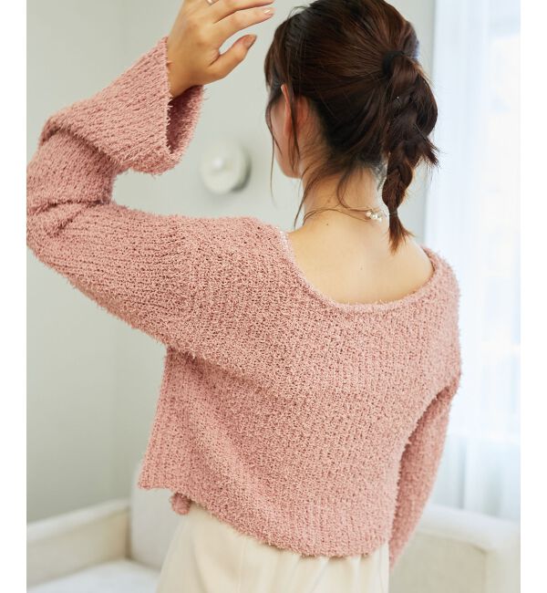 MAJESTICLEGON「ハートボタンカーディガン&キャミセット」|ニット・セーター|