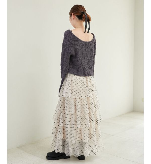 MAJESTICLEGON「ハートボタンカーディガン&キャミセット」|ニット・セーター|