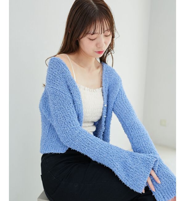 MAJESTICLEGON「ハートボタンカーディガン&キャミセット」|ニット・セーター|