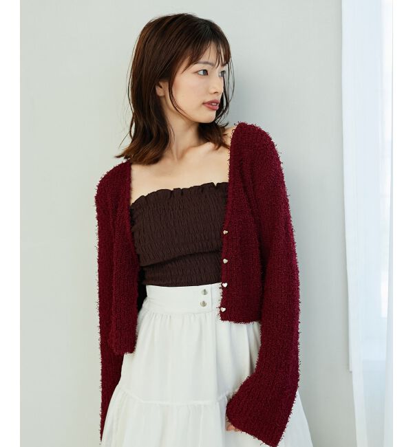 MAJESTICLEGON「ハートボタンカーディガン&キャミセット」|ニット・セーター|