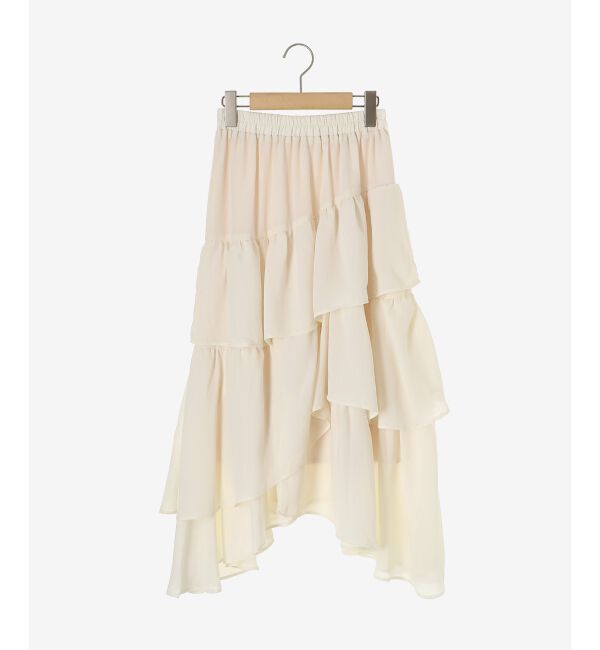 MAJESTICLEGON「エアリーイレヘムティアードスカート」|スカート|