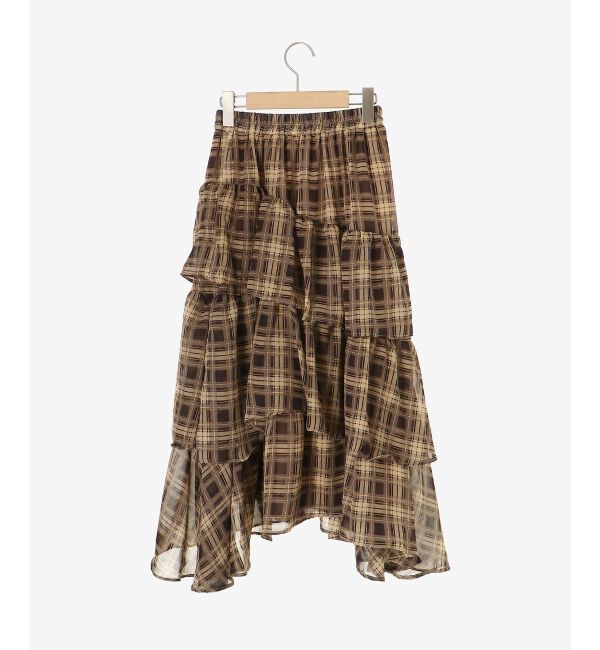 MAJESTICLEGON「エアリーイレヘムティアードスカート」|スカート|