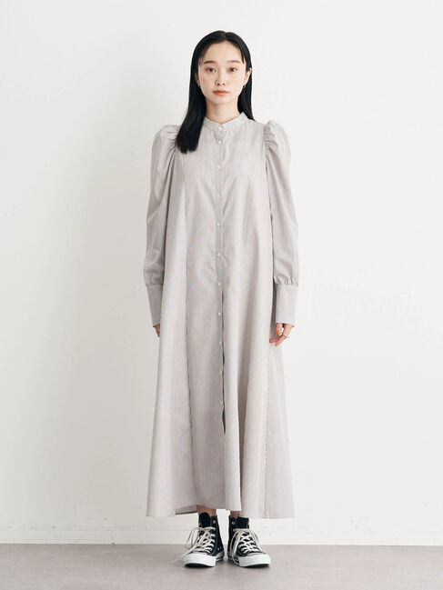 earth music&ecology「ボリュームスリーブシャツワンピース」|ワンピース|