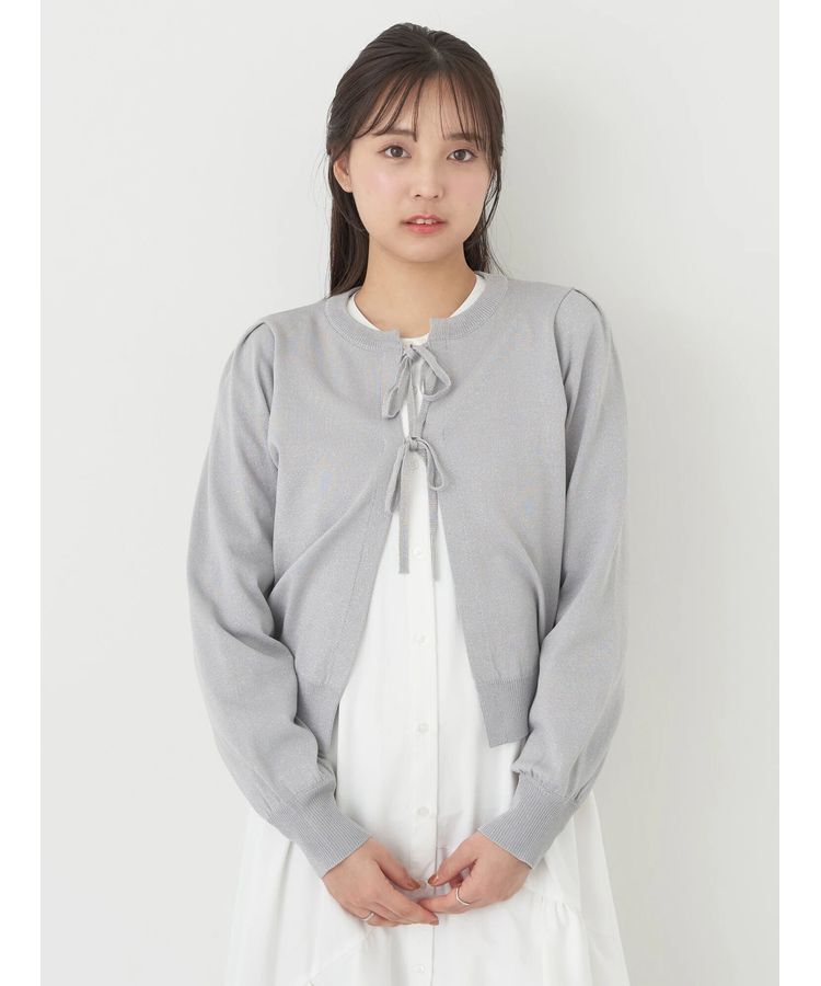 earth music&ecology「ラメニットカーディガン」|カーディガン|