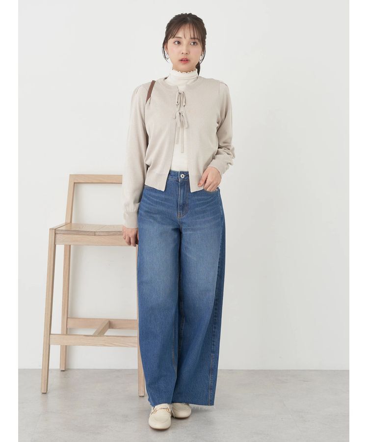 earth music&ecology「ラメニットカーディガン」|カーディガン|