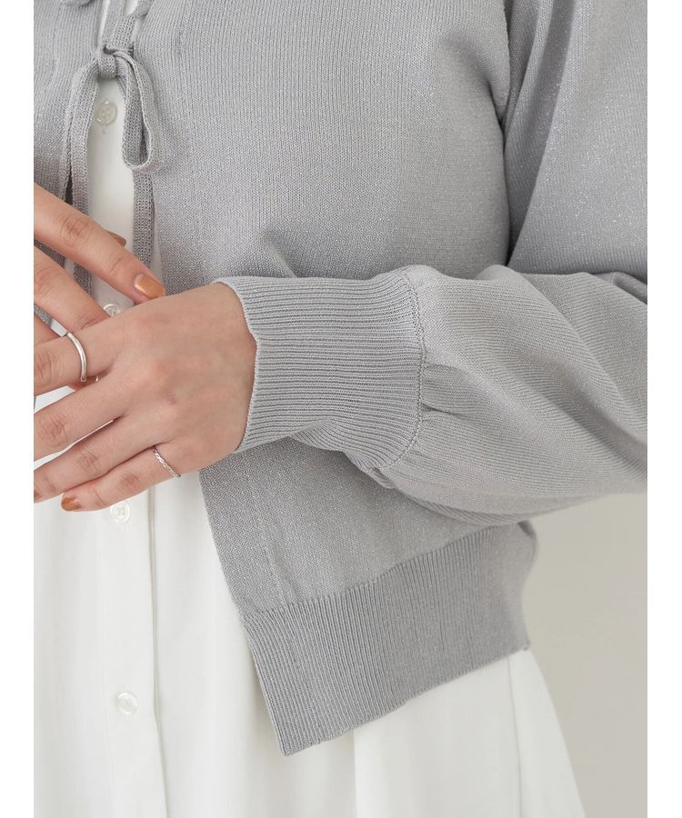 earth music&ecology「ラメニットカーディガン」|カーディガン|