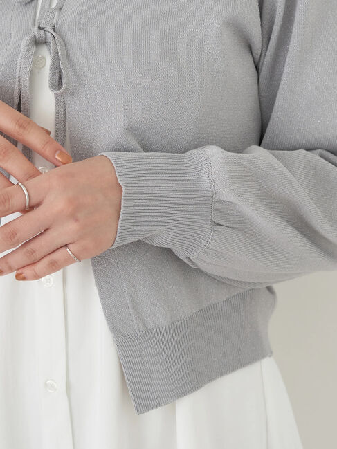 earth music&ecology「ラメニットカーディガン」|カーディガン|