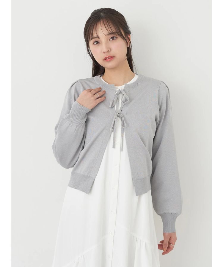 earth music&ecology「ラメニットカーディガン」|カーディガン|