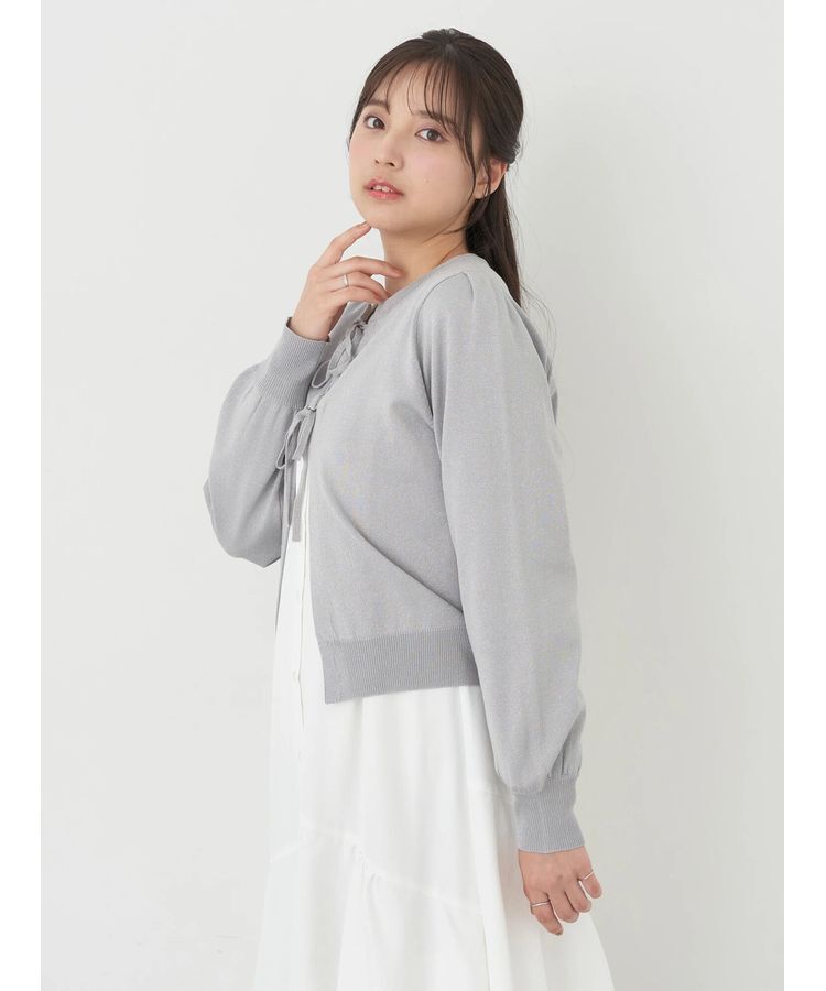 earth music&ecology「ラメニットカーディガン」|カーディガン|