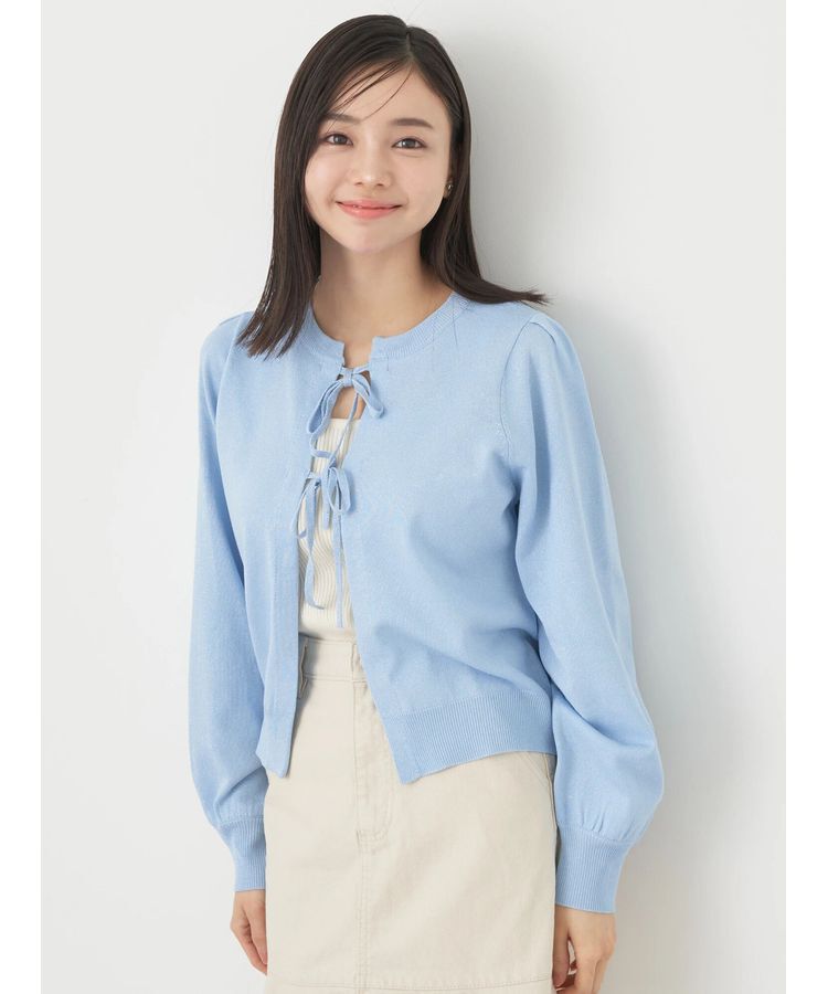 earth music&ecology「ラメニットカーディガン」|カーディガン|Sax