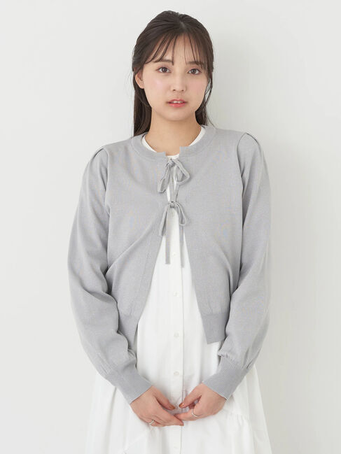 earth music&ecology「ラメニットカーディガン」|カーディガン|