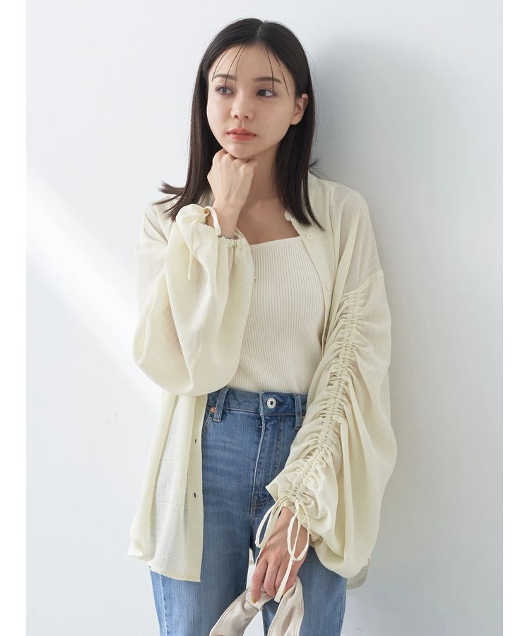 earth music&ecology「ドロストスリーブシアーシャツ」|シャツ・ブラウス|