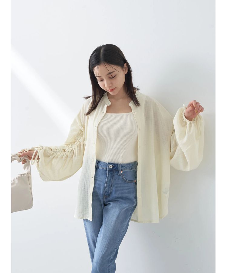 earth music&ecology「ドロストスリーブシアーシャツ」|シャツ・ブラウス|