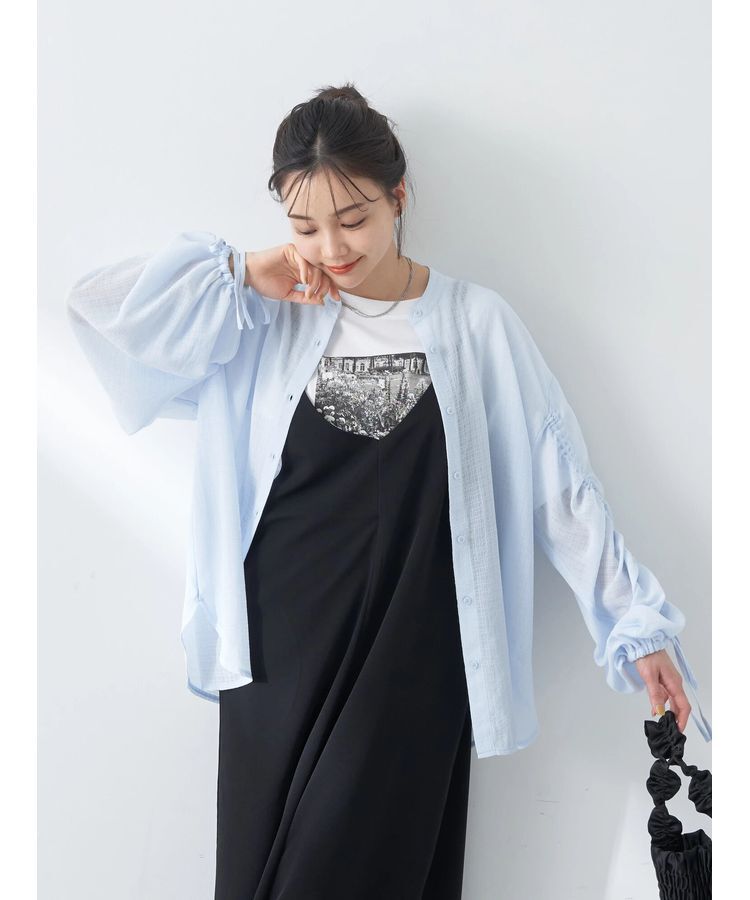 earth music&ecology「ドロストスリーブシアーシャツ」|シャツ・ブラウス|