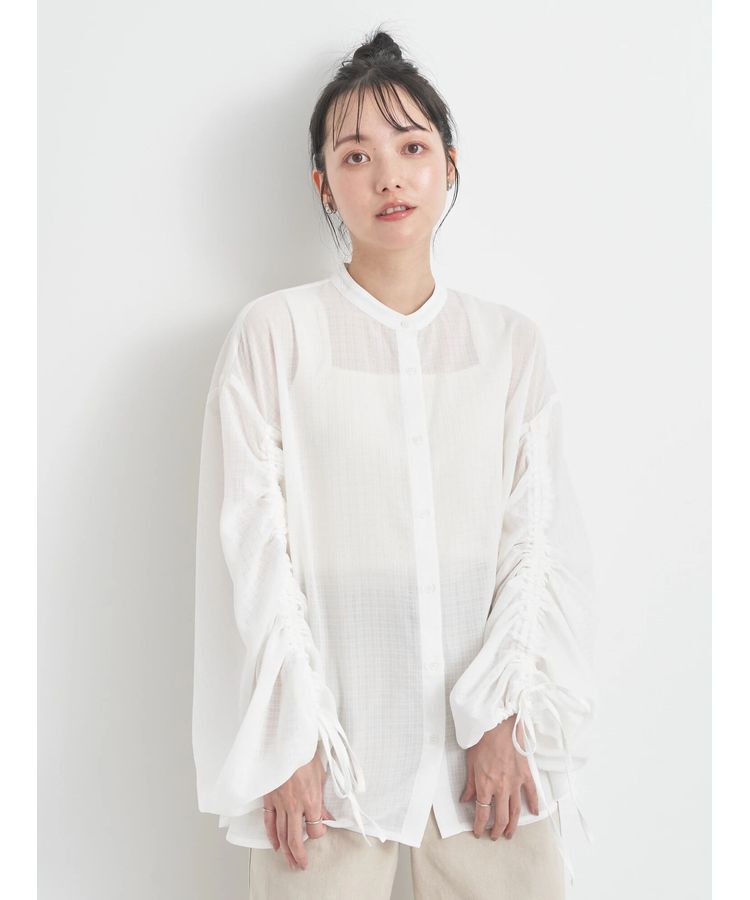 earth music&ecology「ドロストスリーブシアーシャツ」|シャツ・ブラウス|