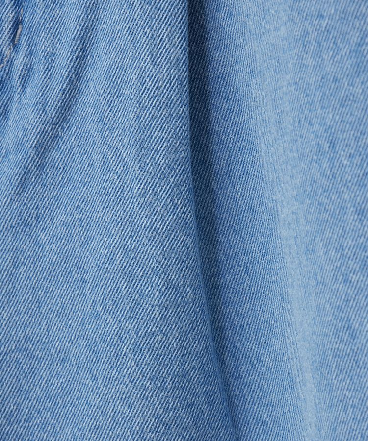 earth music&ecology「ダブルベルトデザインワイドパンツ」|デニム|