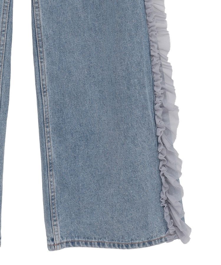 earth music&ecology「サイドチュールデニムパンツ」|デニム|