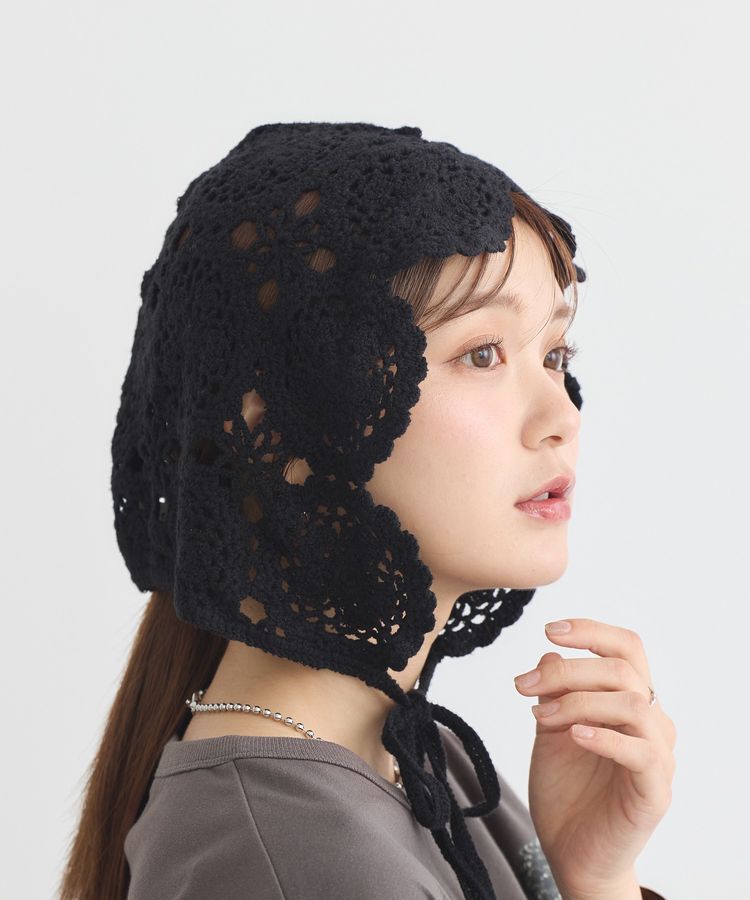 earth music&ecology「レースバブーシュカ」|その他|Black