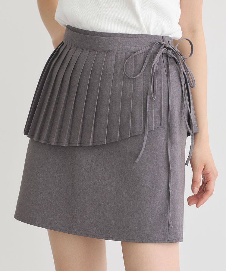 earth music&ecology「SET2点プリーツラップスカート＋ミニスカート」|スカート|