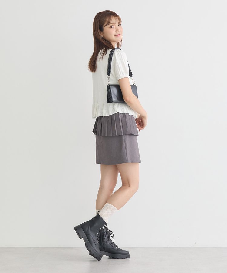 earth music&ecology「SET2点プリーツラップスカート＋ミニスカート」|スカート|