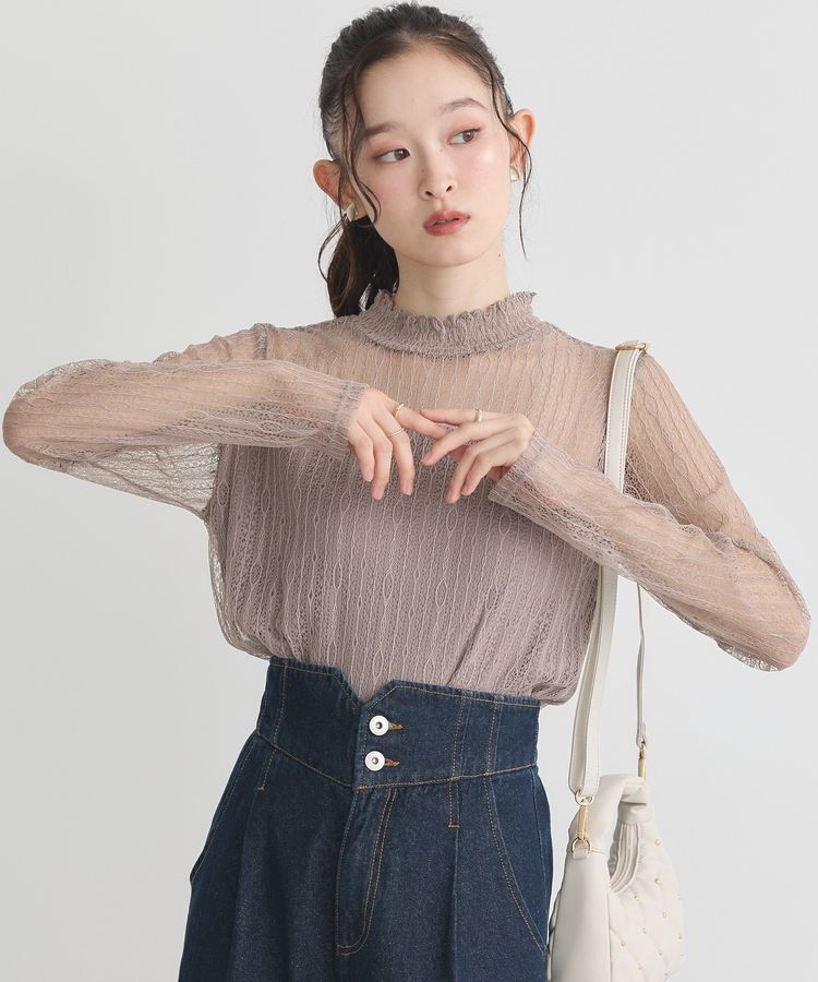 earth music&ecology「レースドッキングプルオーバー」|Tシャツ・カットソー|Mocha