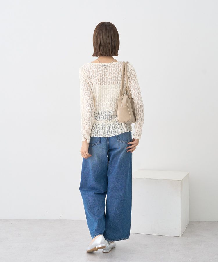 earth music&ecology「ワイドフリンジデニムパンツ」|デニム|