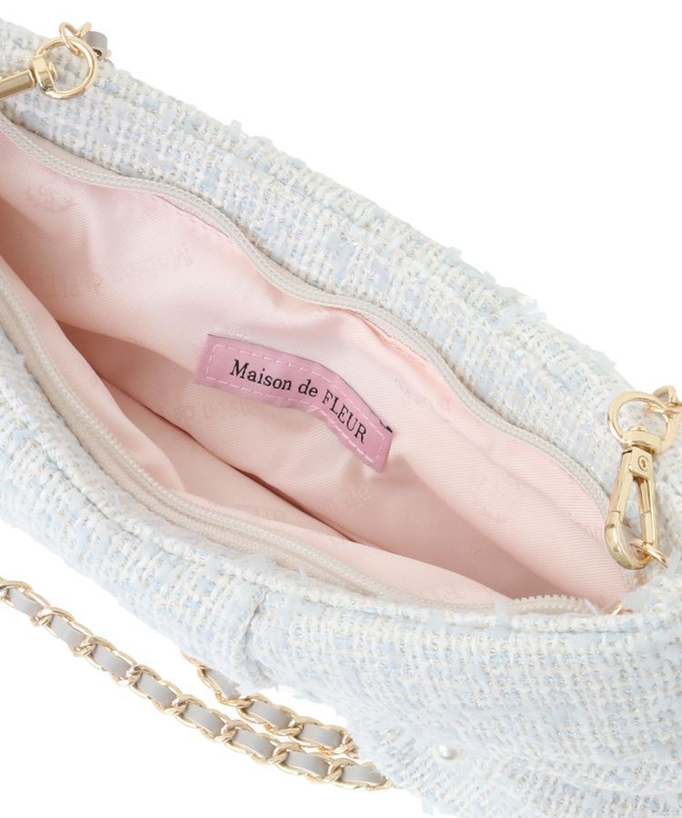 Maison de FLEUR「ツイードリボン型ショルダーバッグ」|ショルダー・メッセンジャー|