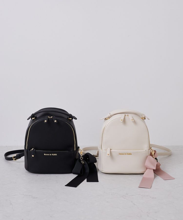 Maison de FLEUR「リボンMリュック」|リュック|